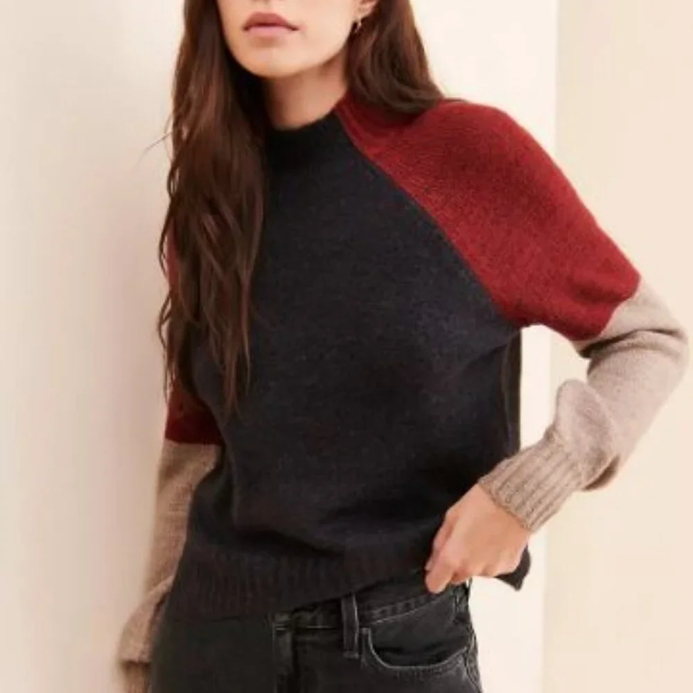 Vigoss Colorblock Mock Neck Pullover - Picture 1 of 4